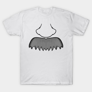 Manly Gray Mustache  - Face Mask T-Shirt